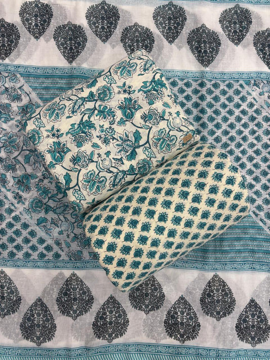 Jaipuri Cotton Block Print Fabric – 10 Meter Set (Design 22) - House Of ShiVisha10 meter setbest sellerblock print