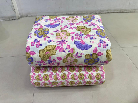 Jaipuri Cotton Block Print Fabric – 10 Meter Set (Design 35) - House Of ShiVisha10 meter setbest sellerblock print