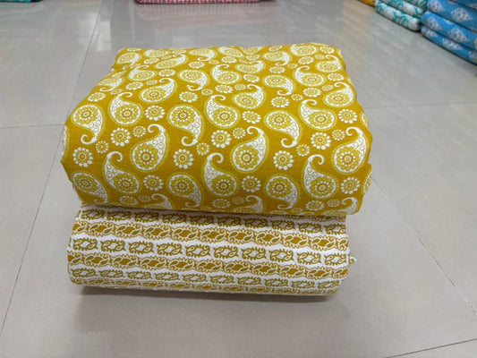 Jaipuri Cotton Block Print Fabric – 10 Meter Set (Design 74) - House Of ShiVisha10 meter setbest sellerblock print